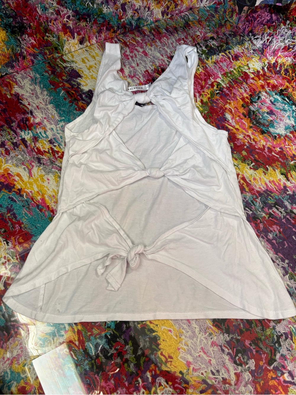 Fabletics White Racerback Tank Top - Picture 4 of 4